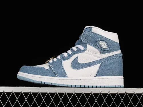 All categories Air Jordan Jordan series basketball shoes Air Jordan 1 High foreign trade version Air Jordan 1 High OG "Denim" AJ1 Joe 1 denim washed denim DM9036-104
